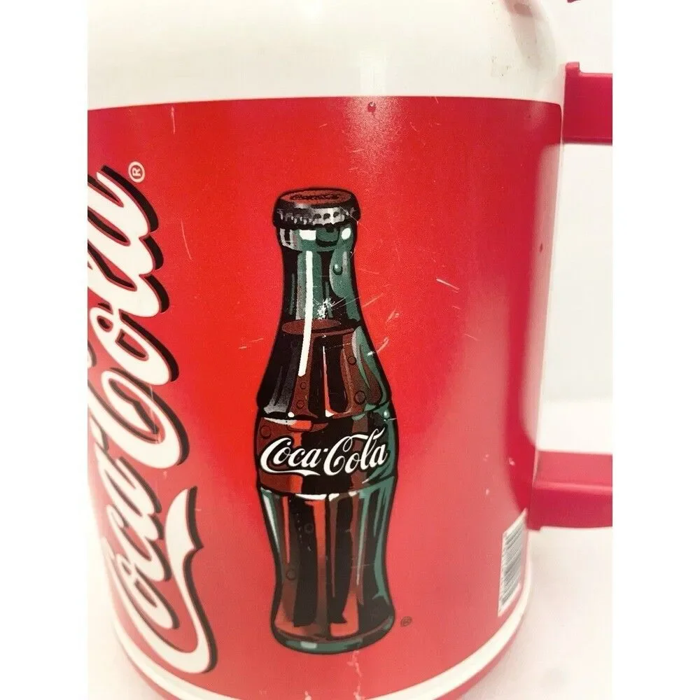 VINTAGE 2001 Whirley Coca Cola 64 oz Insulated Travel Mug Jug with Lid USA Coke